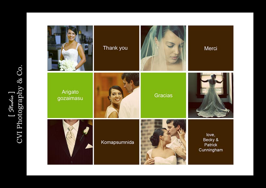 Charleston Wedding Photographers Virgil Bunao Thank you cards...  