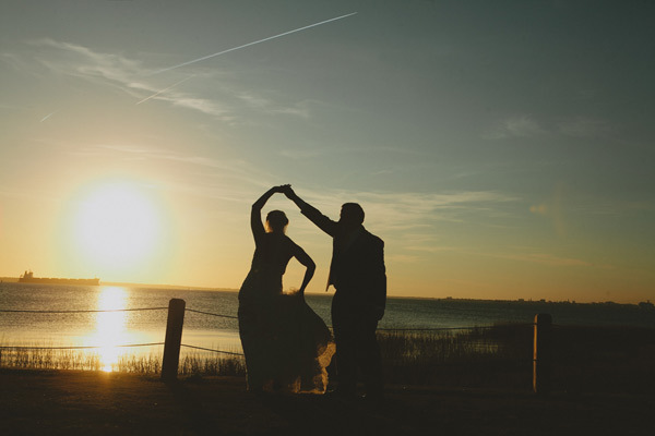 Charleston Wedding Photographers Virgil Bunao Twirling at Sunset  