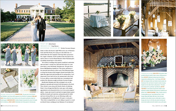 Charleston Wedding Photographers Virgil Bunao Featured: Charleston Wedding Magazine- Marianna and Clint  
