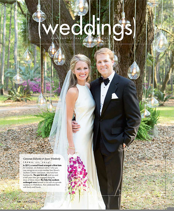 Charleston Wedding Photographers Virgil Bunao Cameran & Jason: Featured in Charleston Magazine  