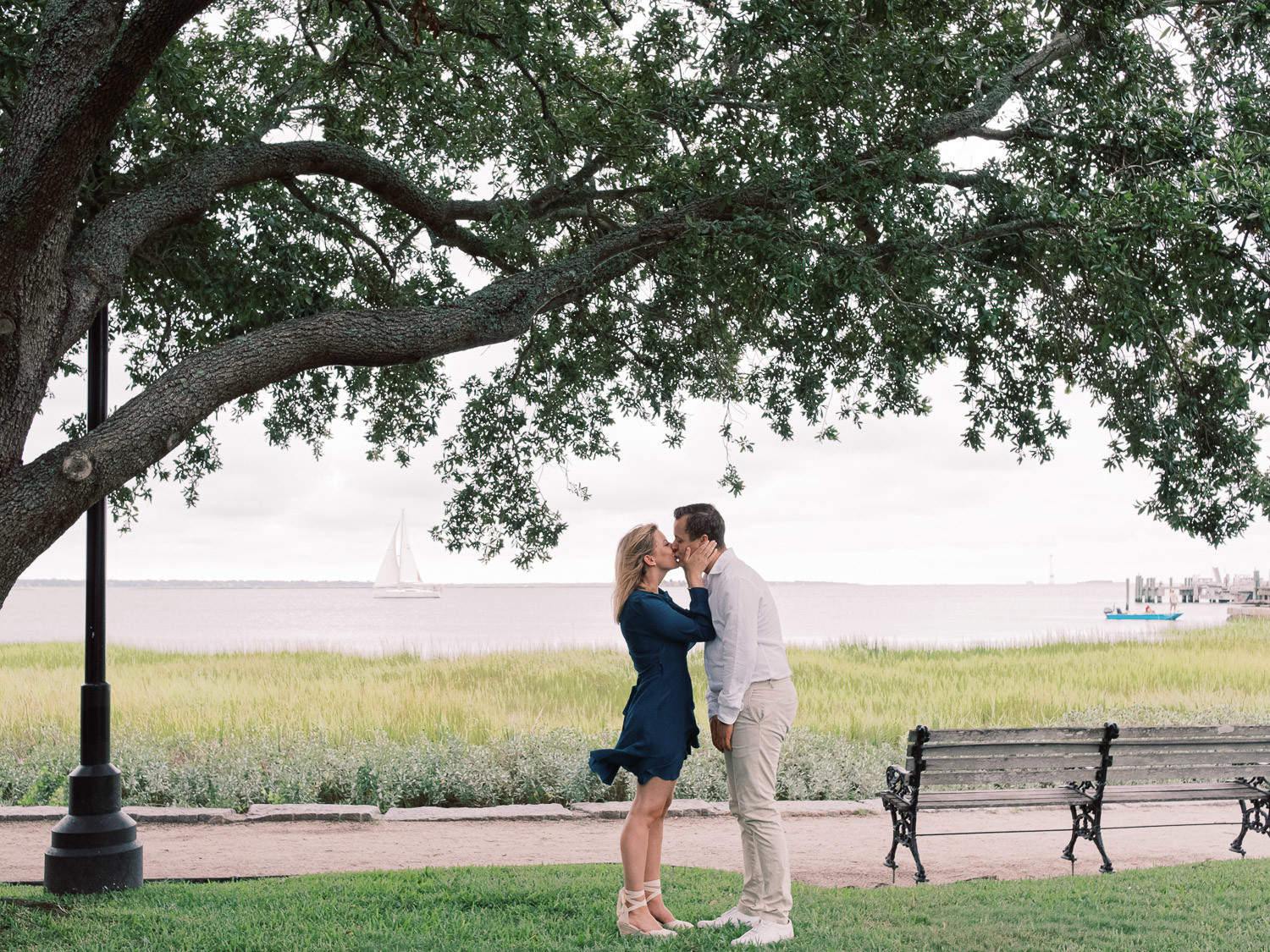 Charleston Wedding Photographers Virgil Bunao Rainy Downtown Charleston Engagement Session 