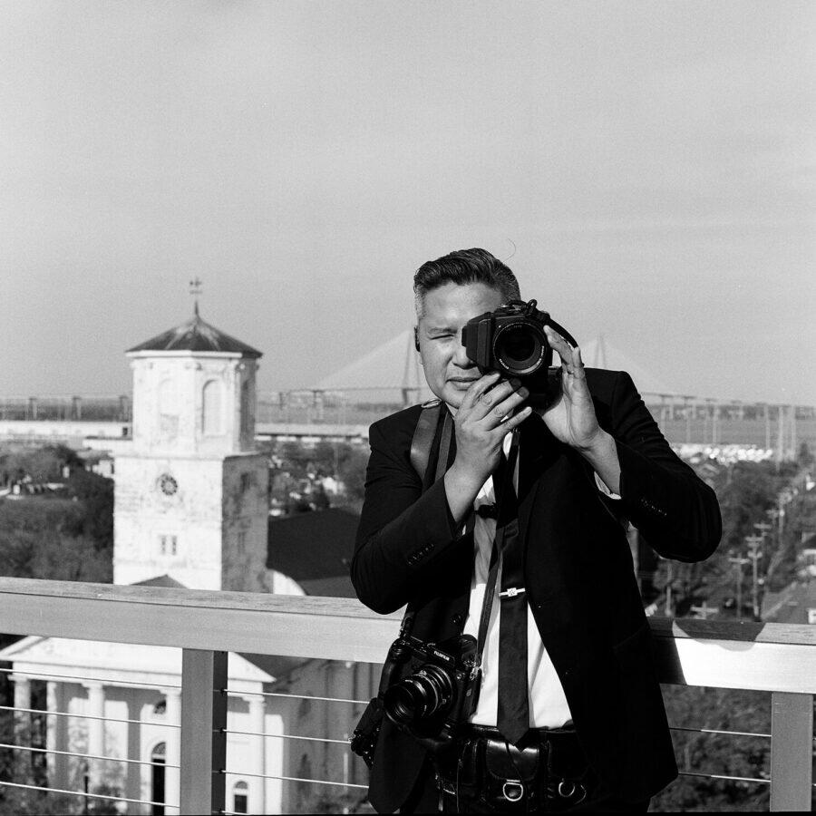 Virgil Bunao taking a Selfie Outside